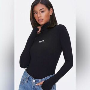 FOREVER 21 BLACK BODYSUIT